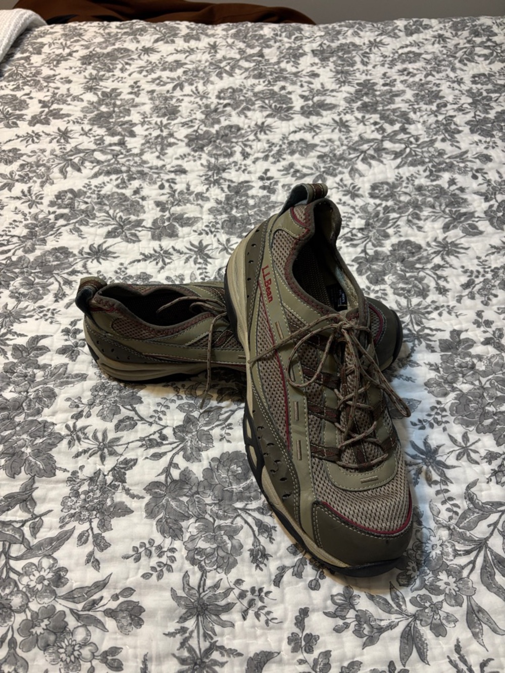 L.L. Bean Men's Olive and Brown Trail Running Shoes